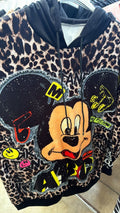 Tunika Velur zvířecí vzor mickey hlava