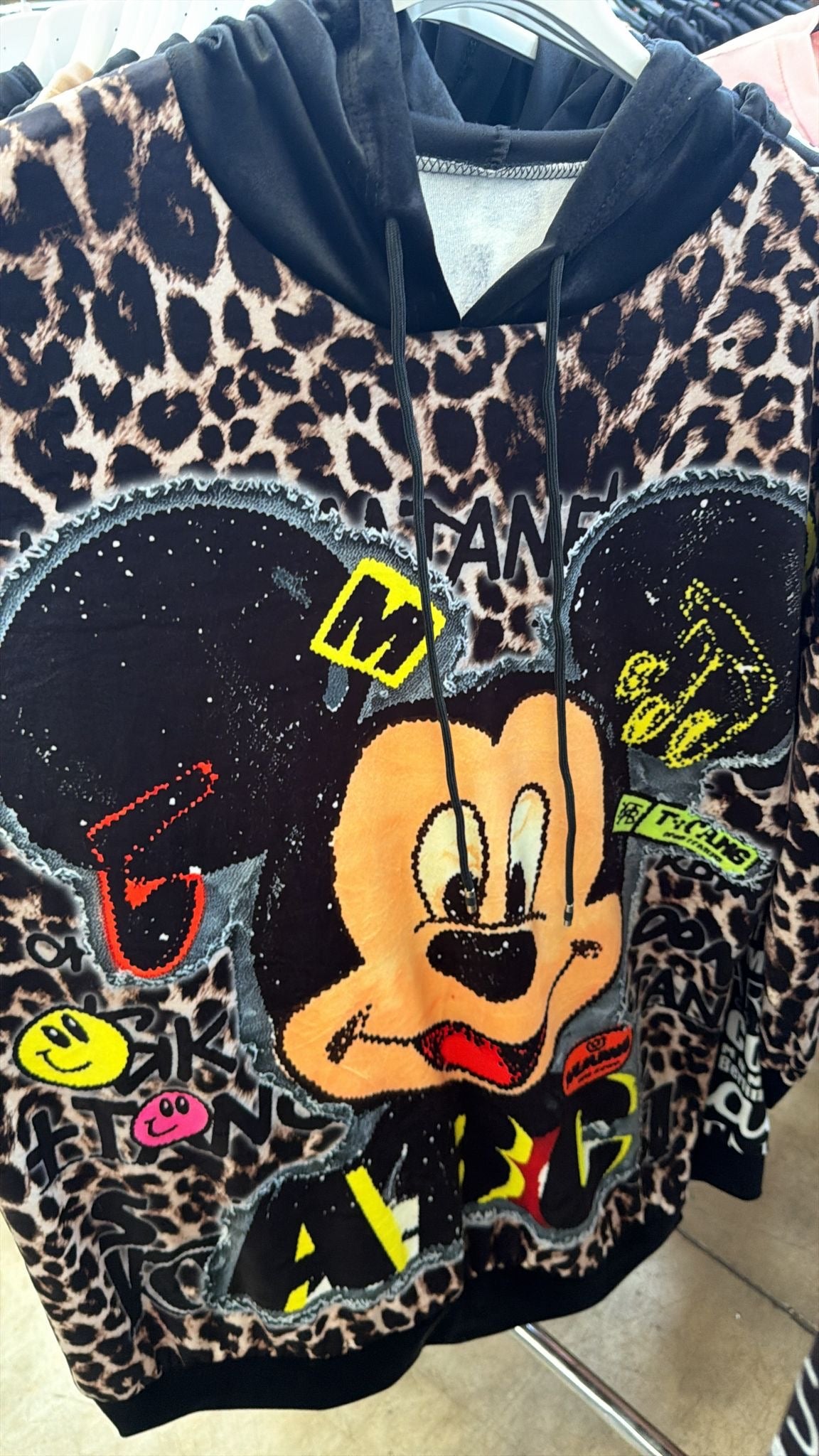 Tunika Velur zvířecí vzor mickey hlava