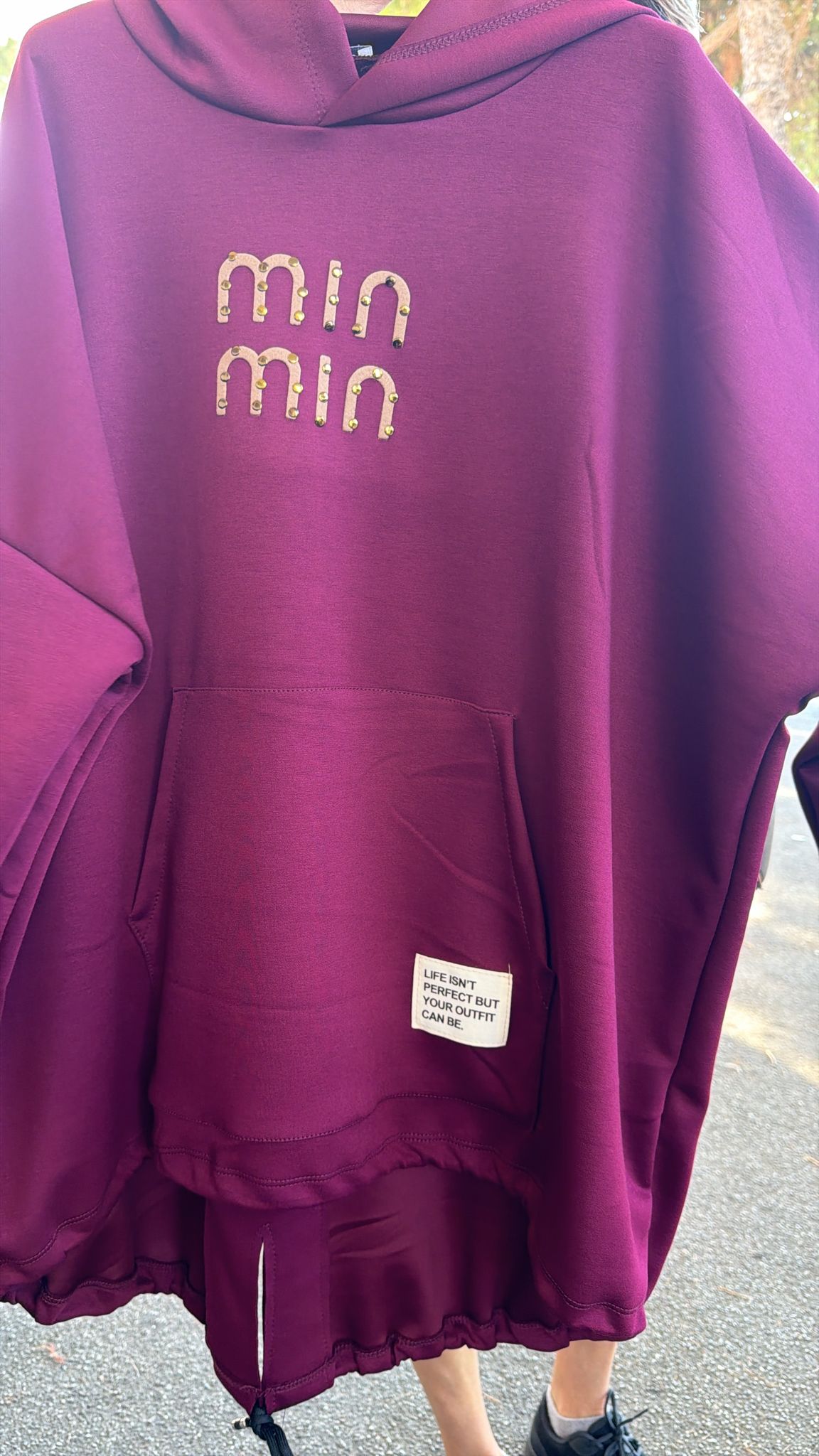 Mikina min bordó