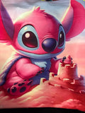 Stitch růžový povlak polštář