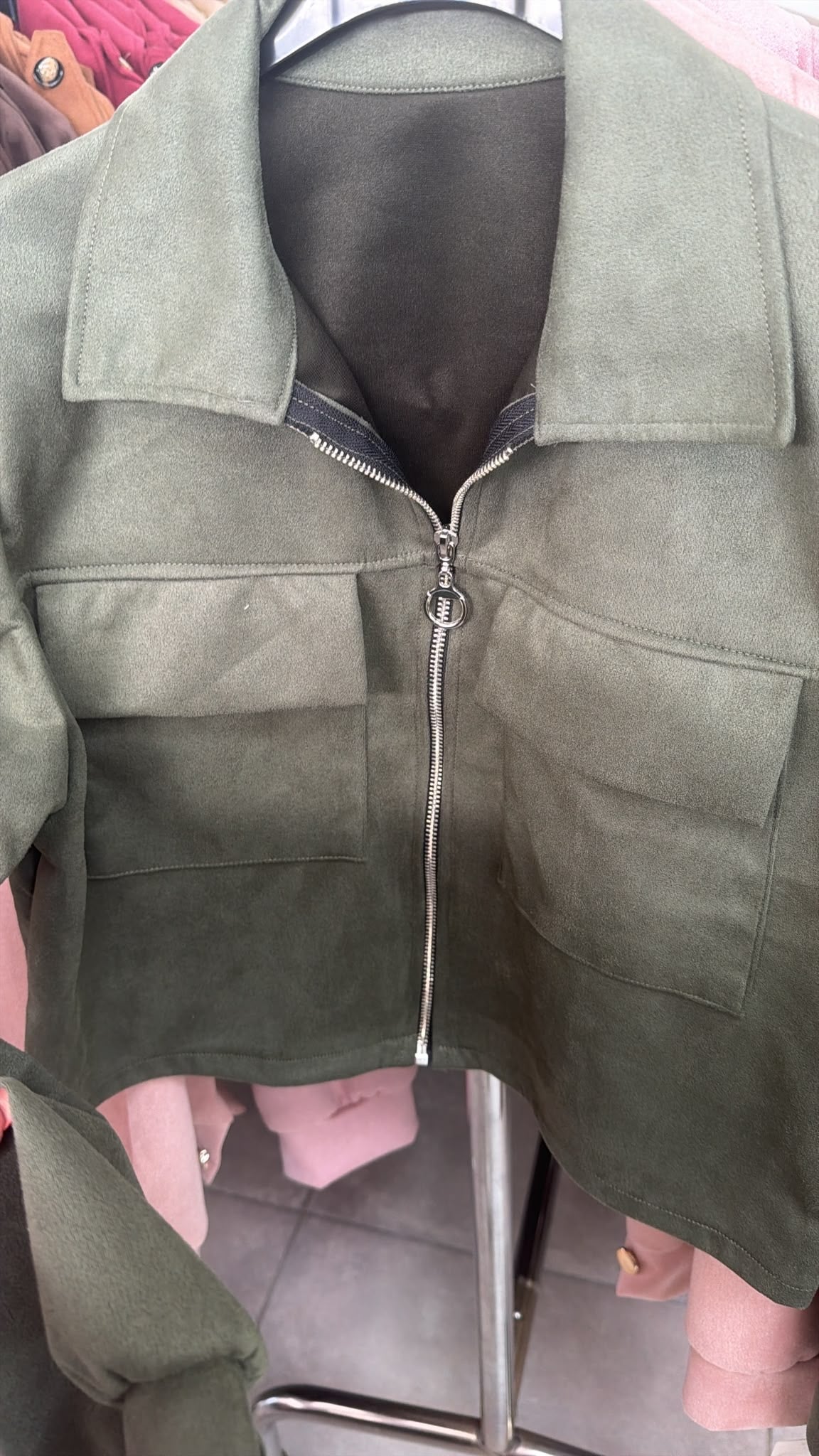 Bundička na zip khaki