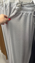 Kalhoty šňůrka stříbrné