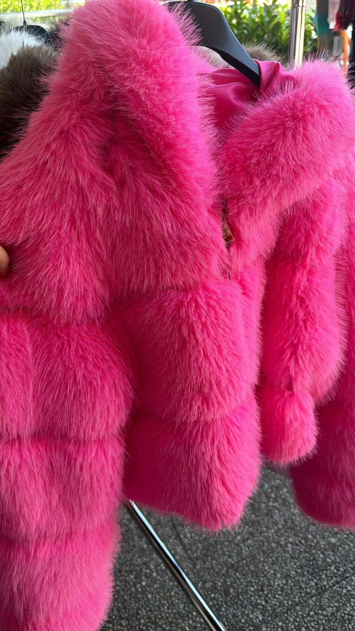 Chlupatá bunda pink