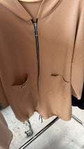 Mikina dlouhá zip min fango