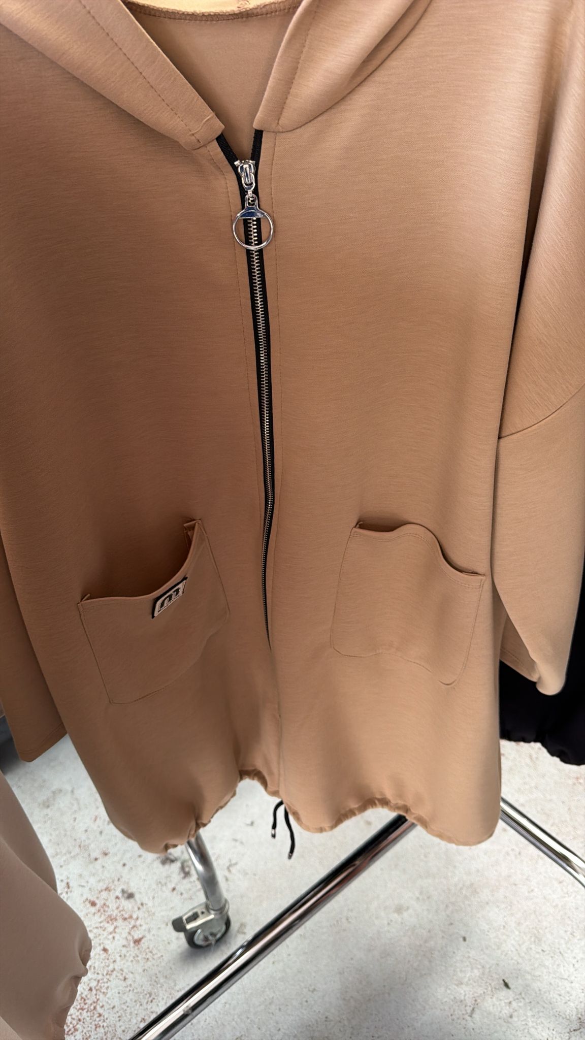 Mikina dlouhá zip min fango