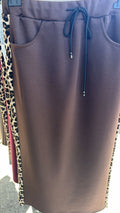 Sukně vzor dlouhá čoko