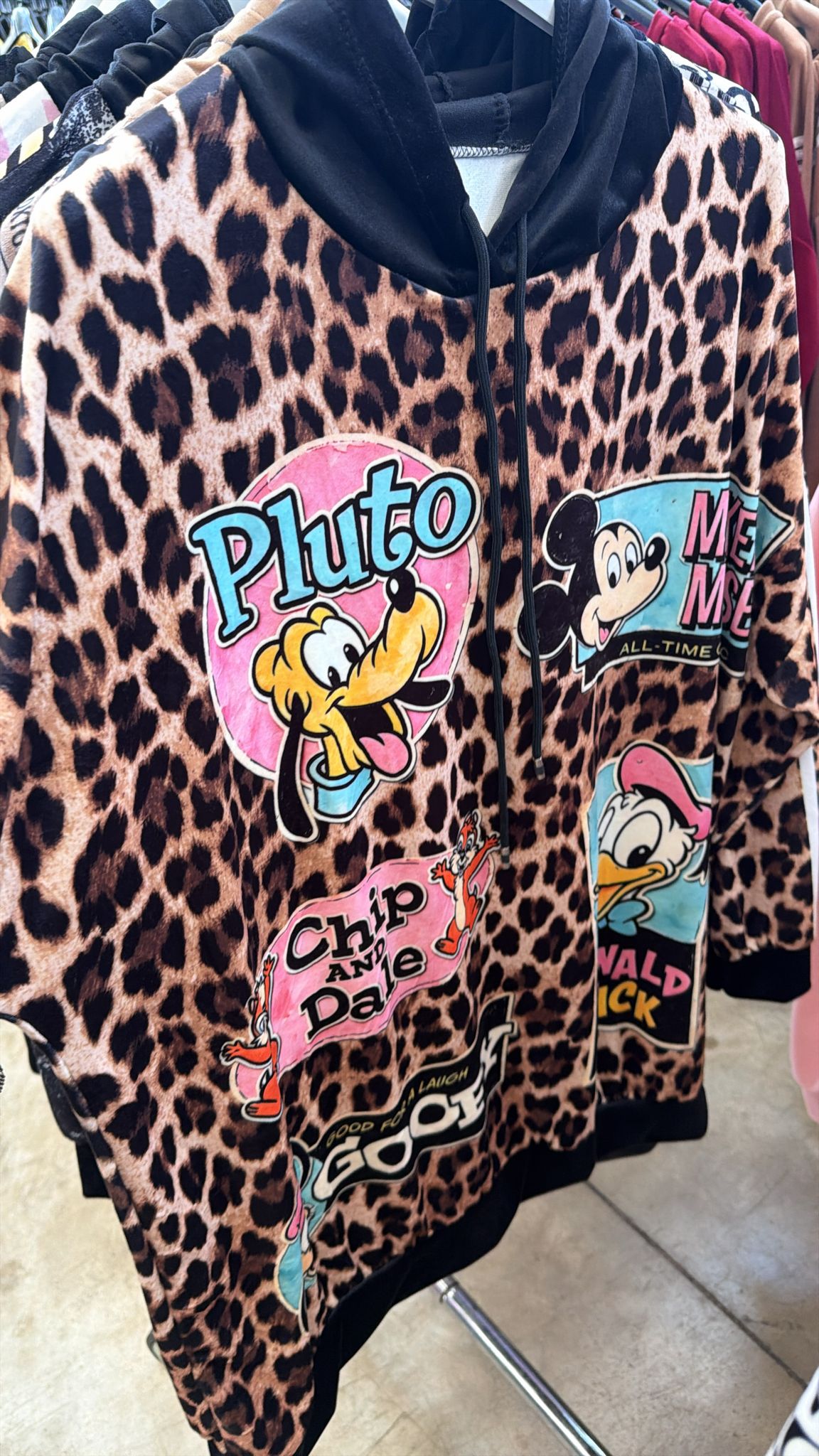 Tunika Velur zvířecí vzor postavy Disney