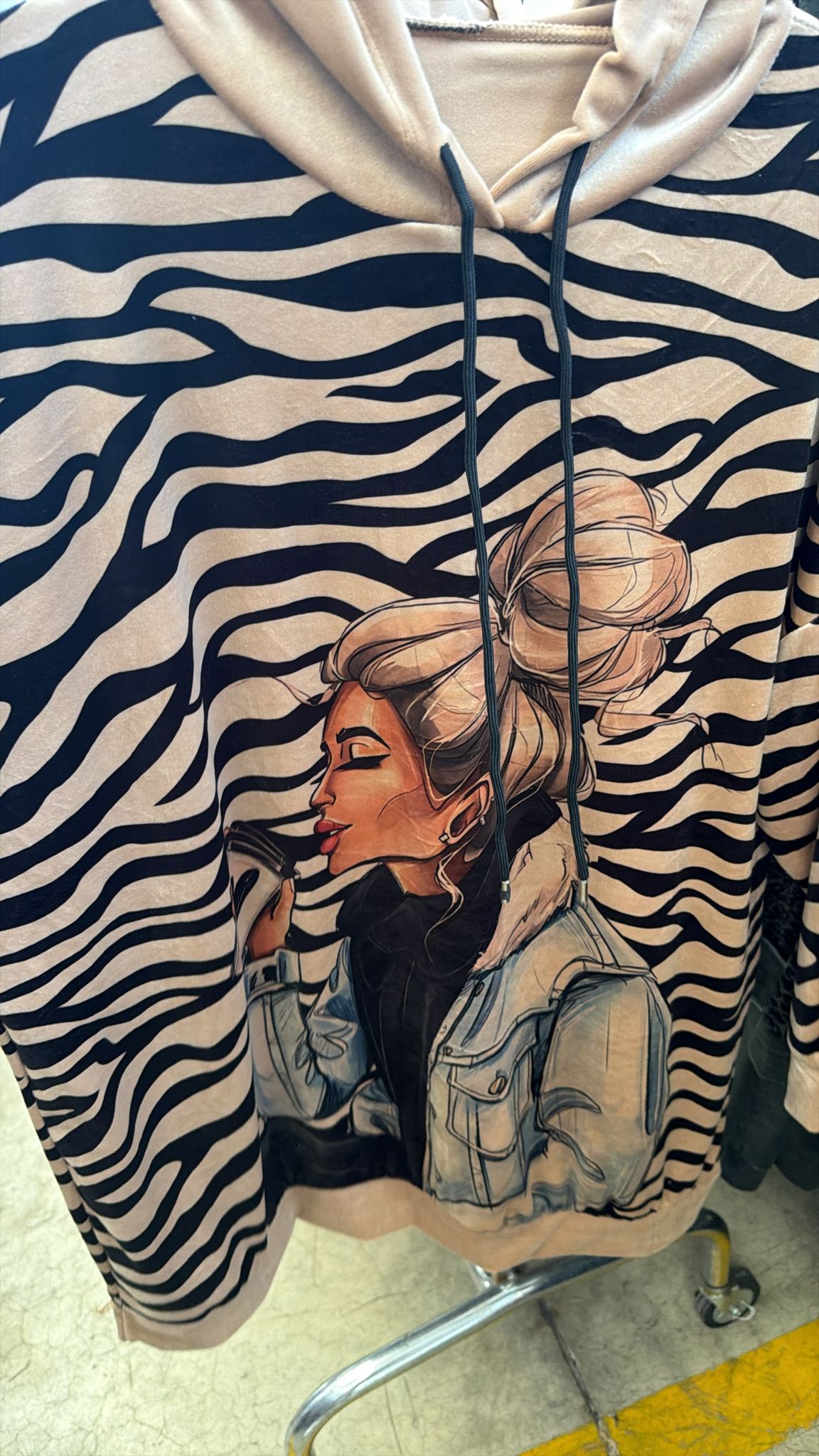Tunika velur zebra vzor blondýna