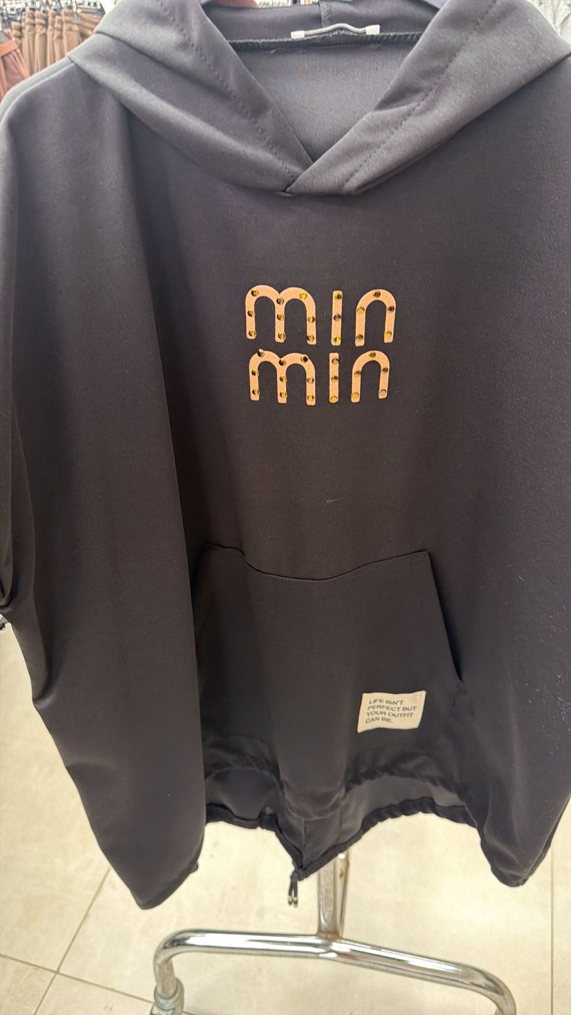 Mikina kapuce min černá