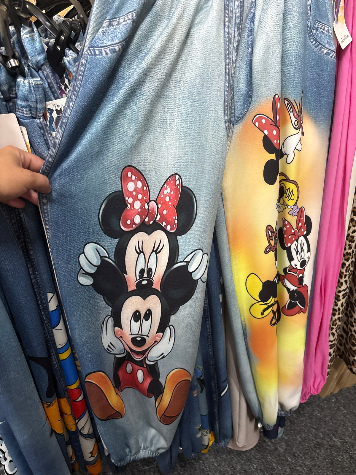 Kalhoty mickey motýl