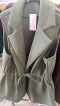 Kabátková vesta khaki