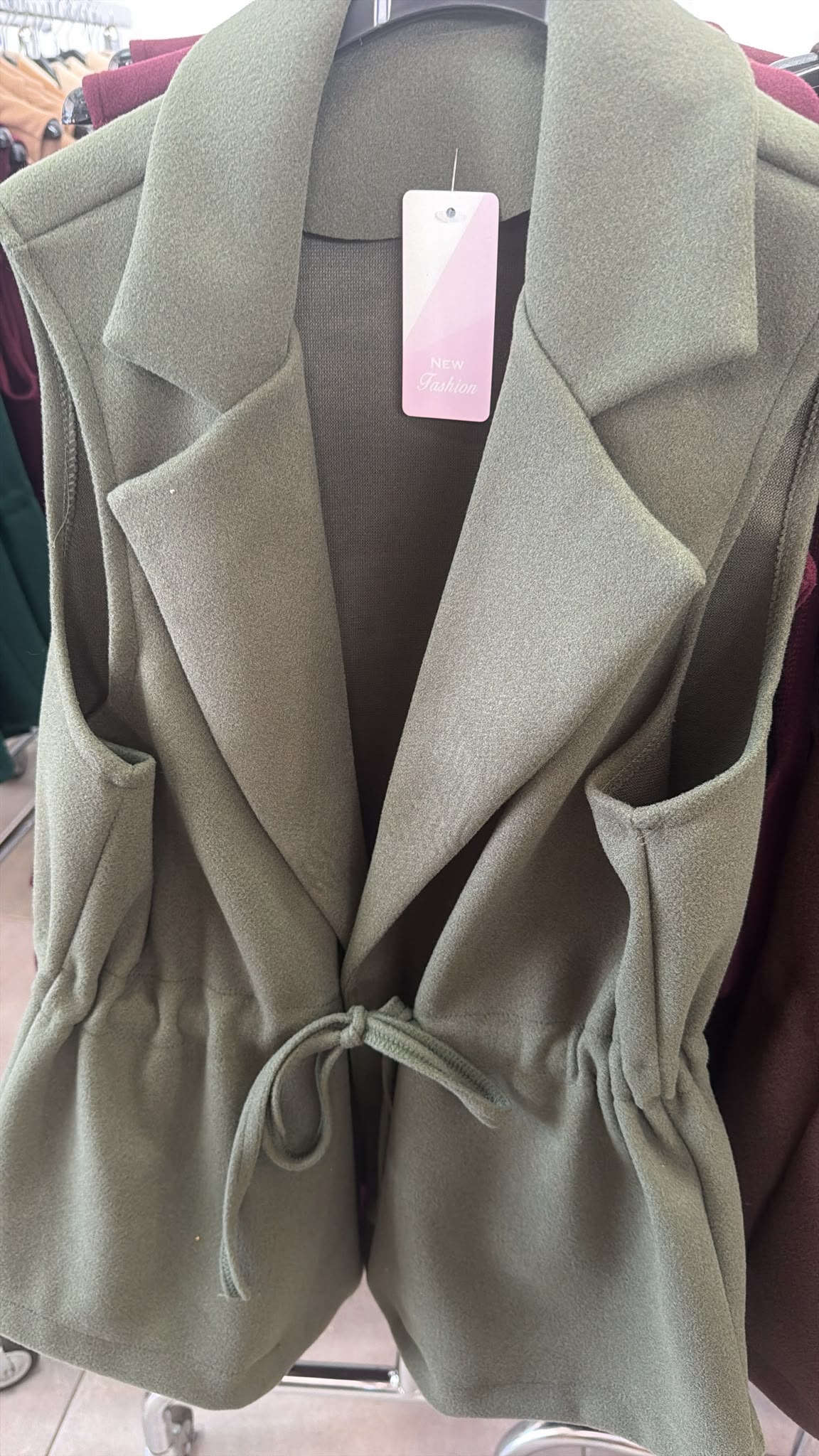 Kabátková vesta khaki