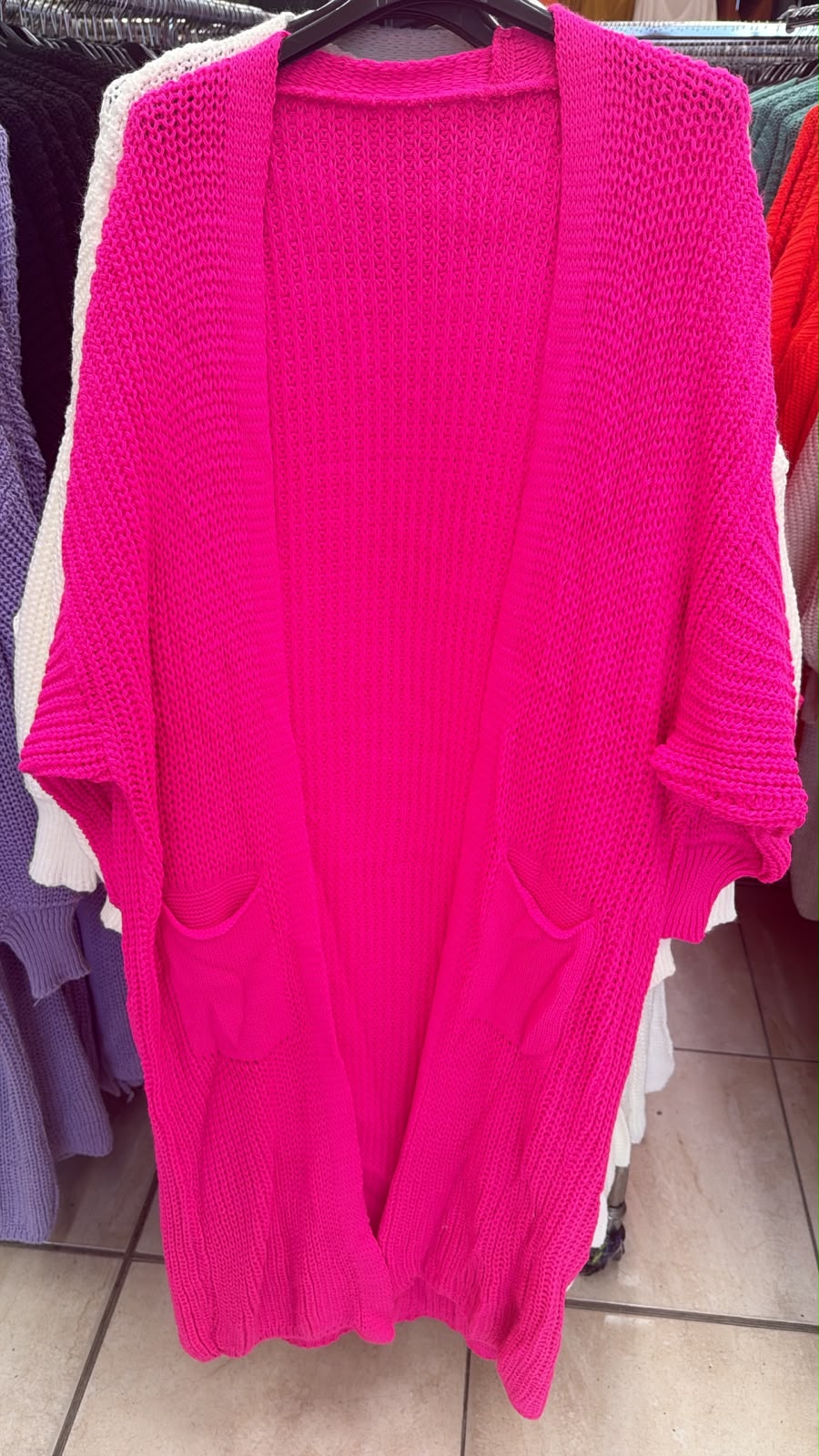 Cardigan růžový