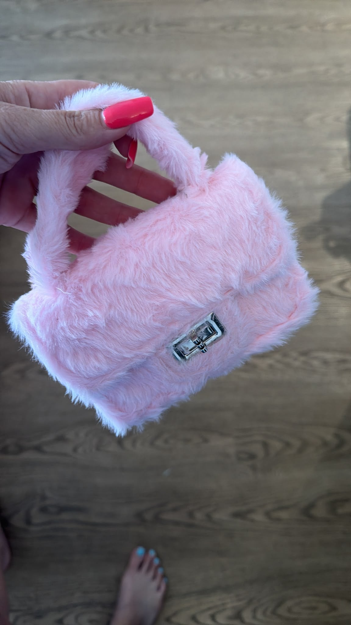 Mini kabelka chloupky růžová baby pink
